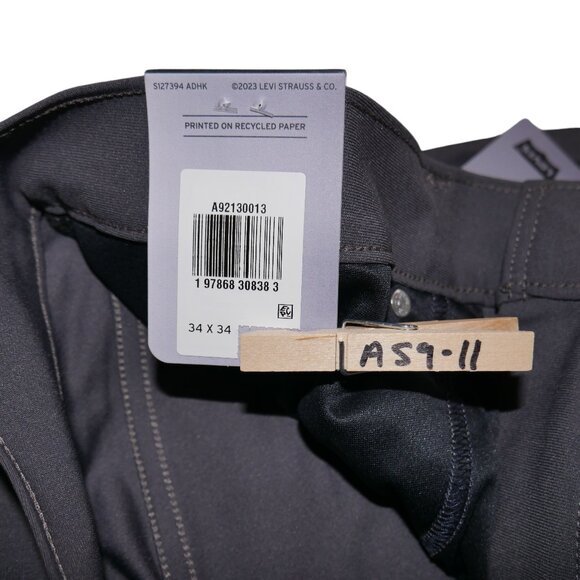 Levi's 511 Slim Fit Tech Pants Men's Size 34x34 Performance Stretch Gray NWT - Picture 12 of 13